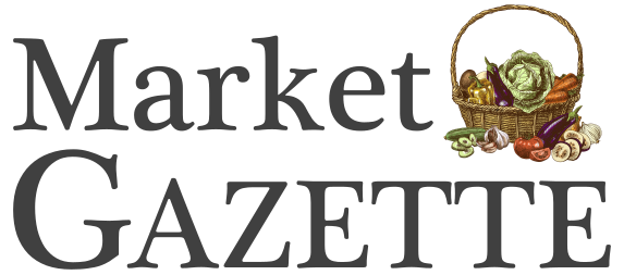 Market Gazette Logo with vegetable basket